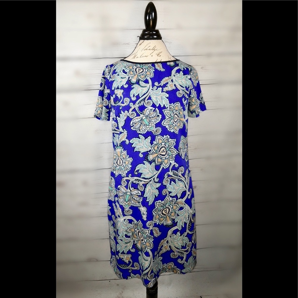 Loft short sleeve shift dress pretty feminine print
